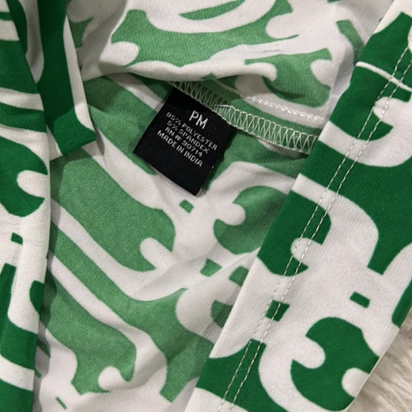 MSK women’s Green White Collared Button Down Dress size medium petite - Picture 5 of 7